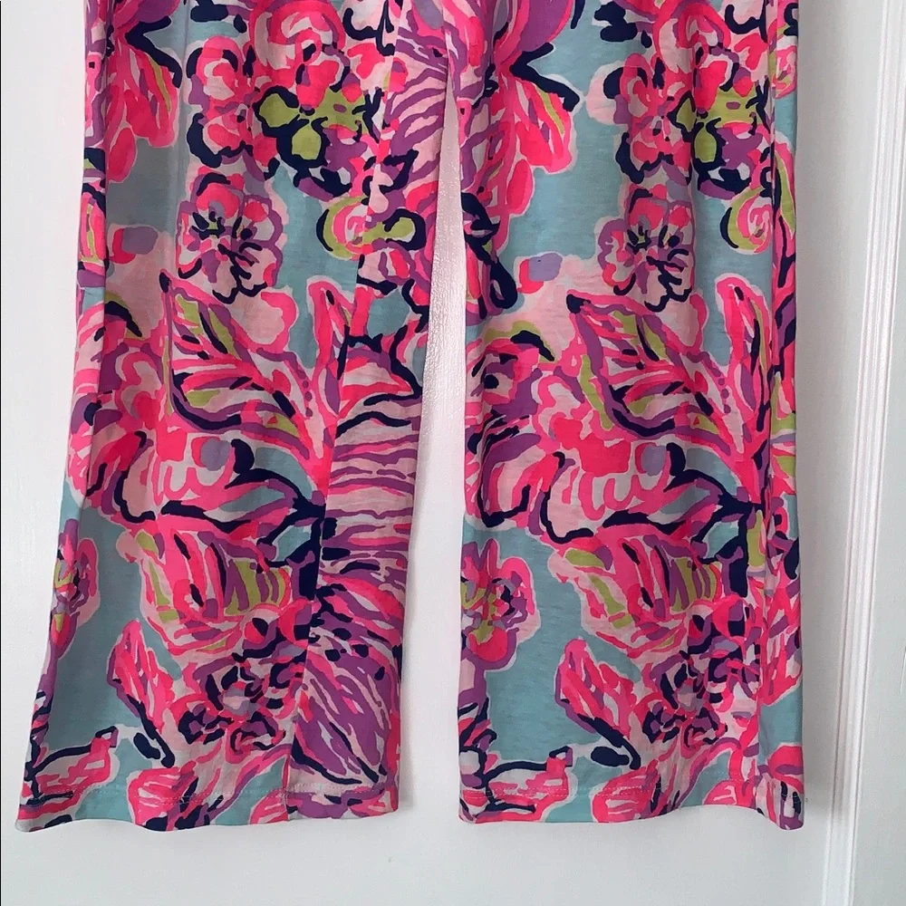 Lily Pulitzer Girls Bright Pink Pajama Loungewear Pants EUC 8/10 Large
